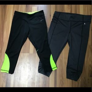2 pair workout capri pants. Women size small